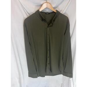 Coofandy Button Up Dress Shirt Mens Casual Preppy Quiet Luxury Large EUC